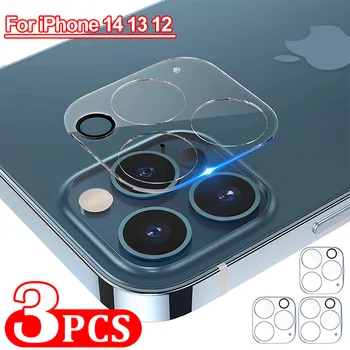 3PCS Пълен капак камера обектив закалено стъкло протектор за iPhone 14 13 12 Pro Max 13 12 мини 3D извити обратно обектив протектор филми